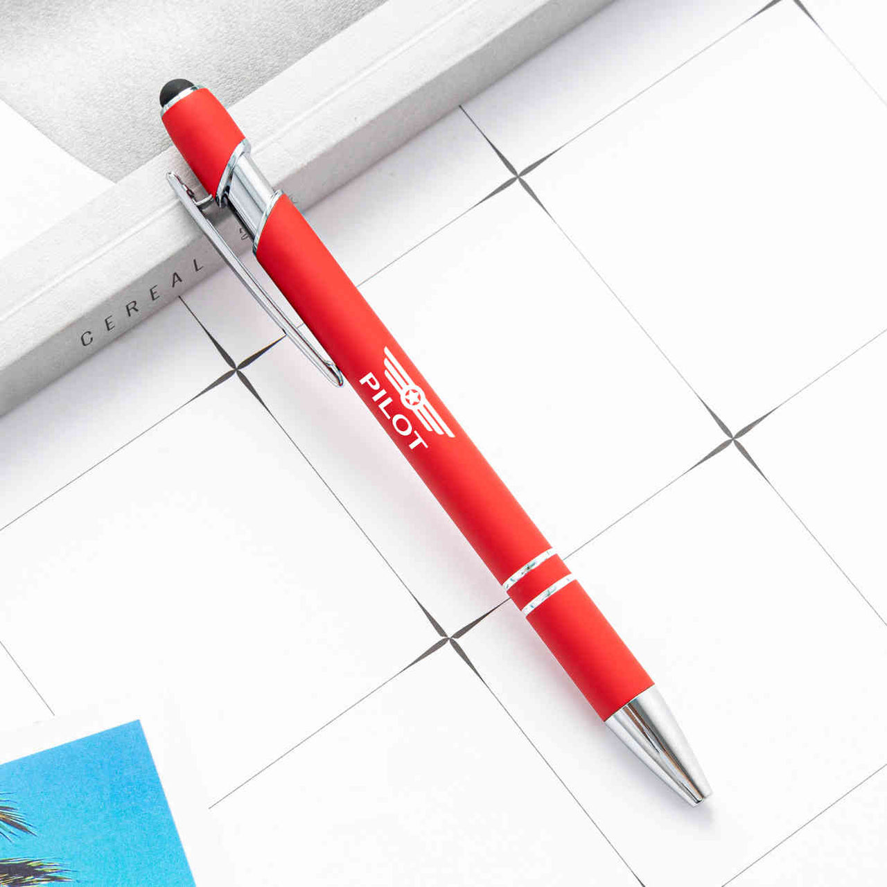 Pilot & Badge Designed Ballpens Capacitive Screen Touch Pens