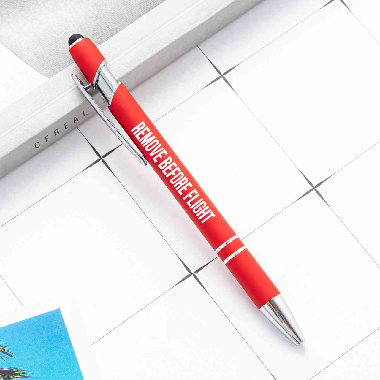 Remove Before Flight 2 Designed Ballpens Capacitive Screen Touch Pens