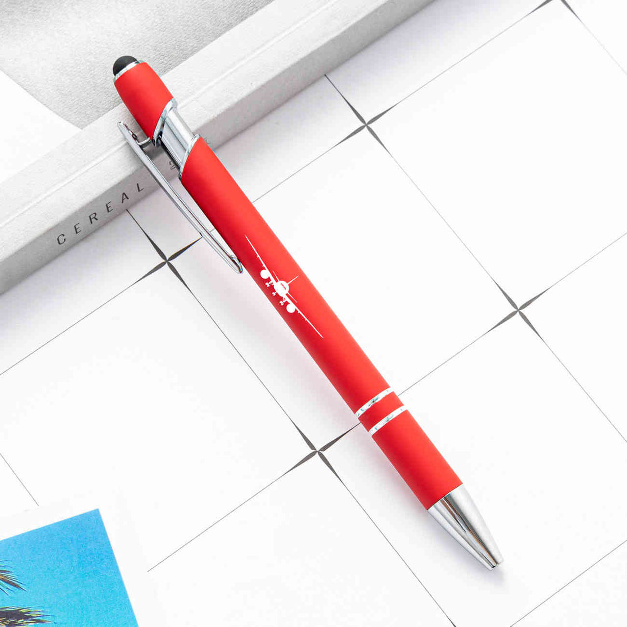 Boeing 777 Silhouette Designed Ballpens Capacitive Screen Touch Pens