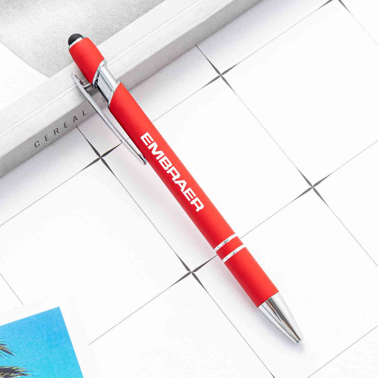 Embraer & Text Designed Ballpens Capacitive Screen Touch Pens