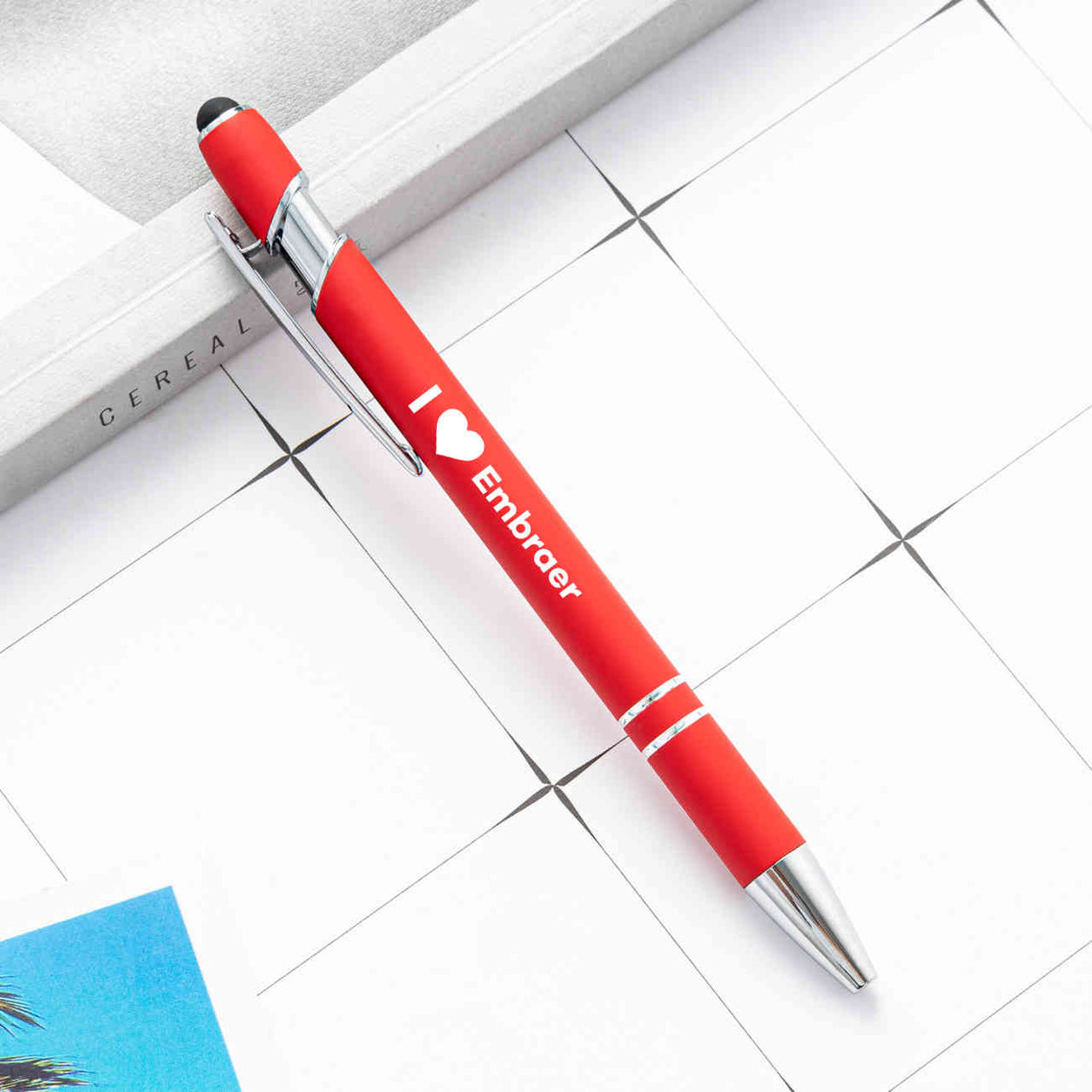 I Love Embraer Designed Ballpens Capacitive Screen Touch Pens