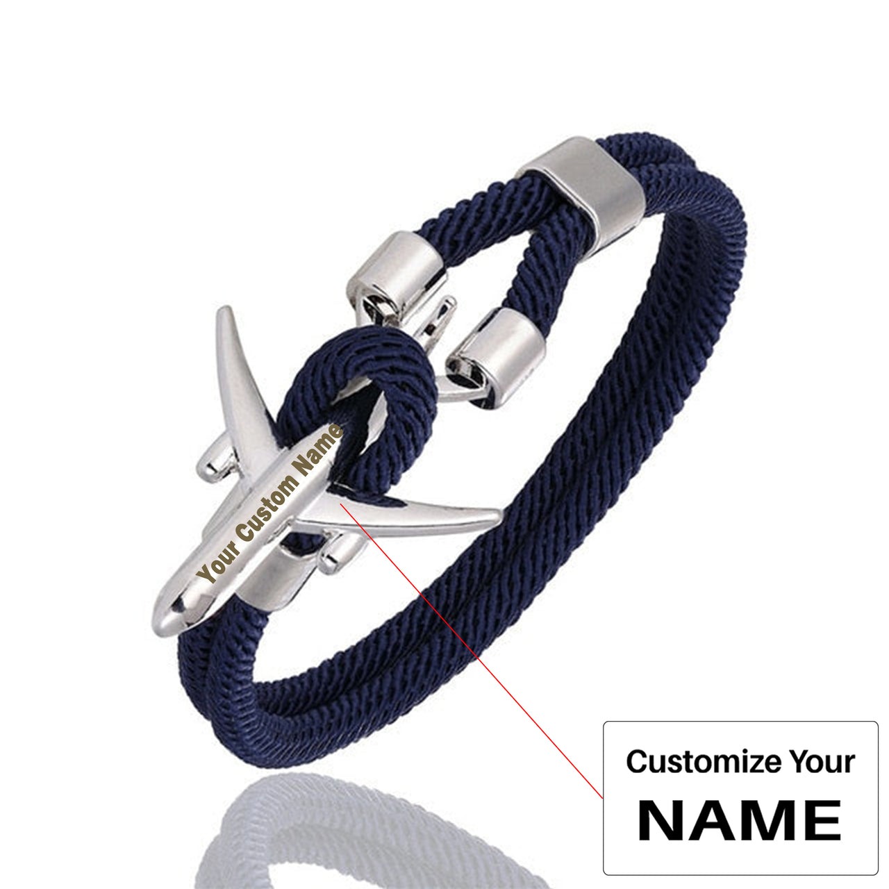 (Edition 2) Super Quality Stylish Airplane Shape Bracelets Silver(Pure Colours)