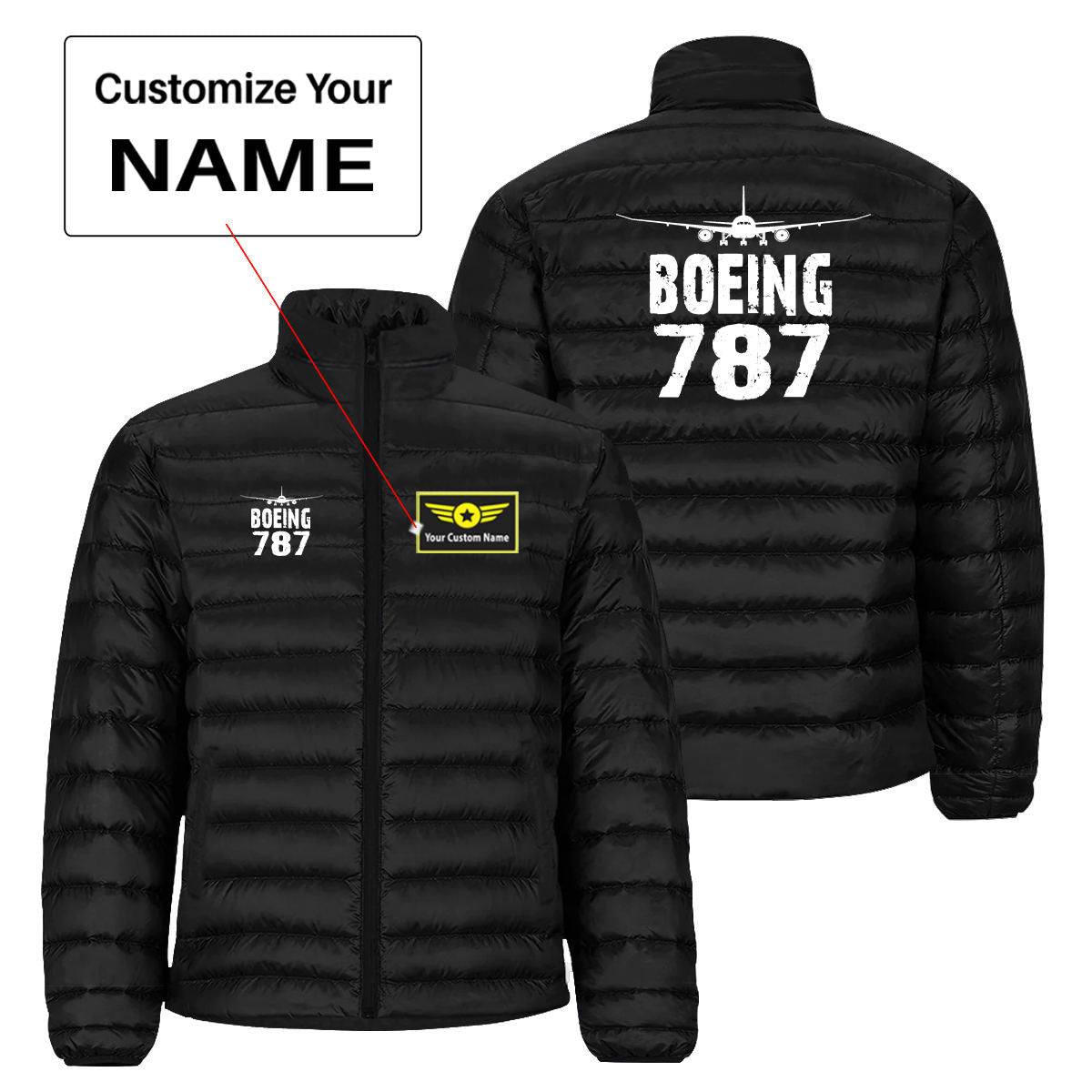 Boeing 787 & Plane Designed Padded Jackets