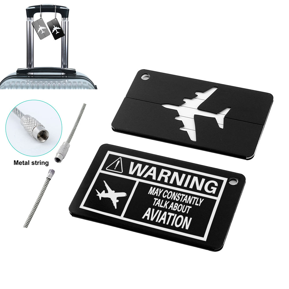 Warning May Constantly Talk About Aviation Designed Aluminum Luggage Tags