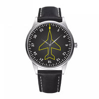 Thumbnail for Airplane Instruments (Heading) Designed Fashion Leather Strap Watches