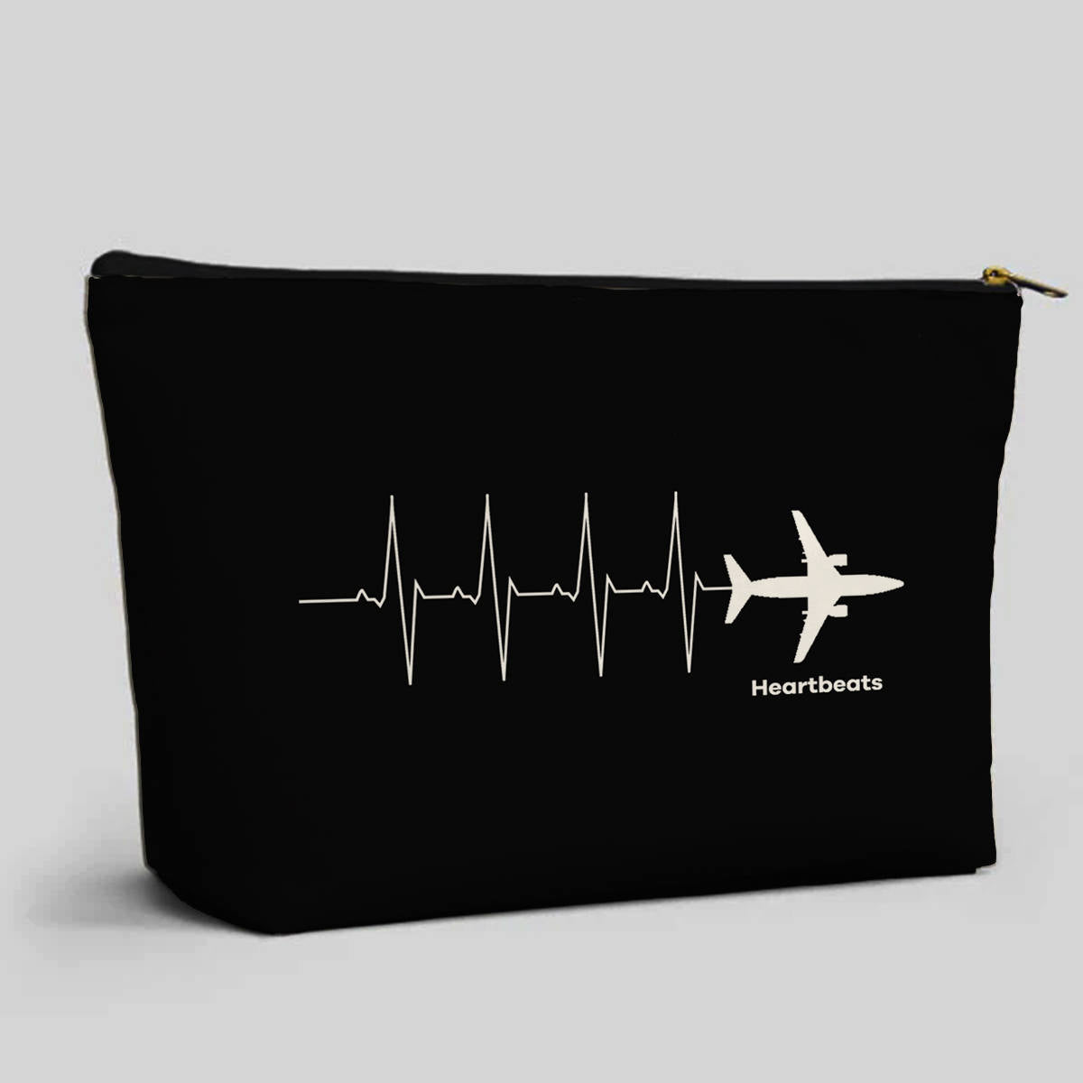 Aviation Heartbeats Designed Zipper Pouch