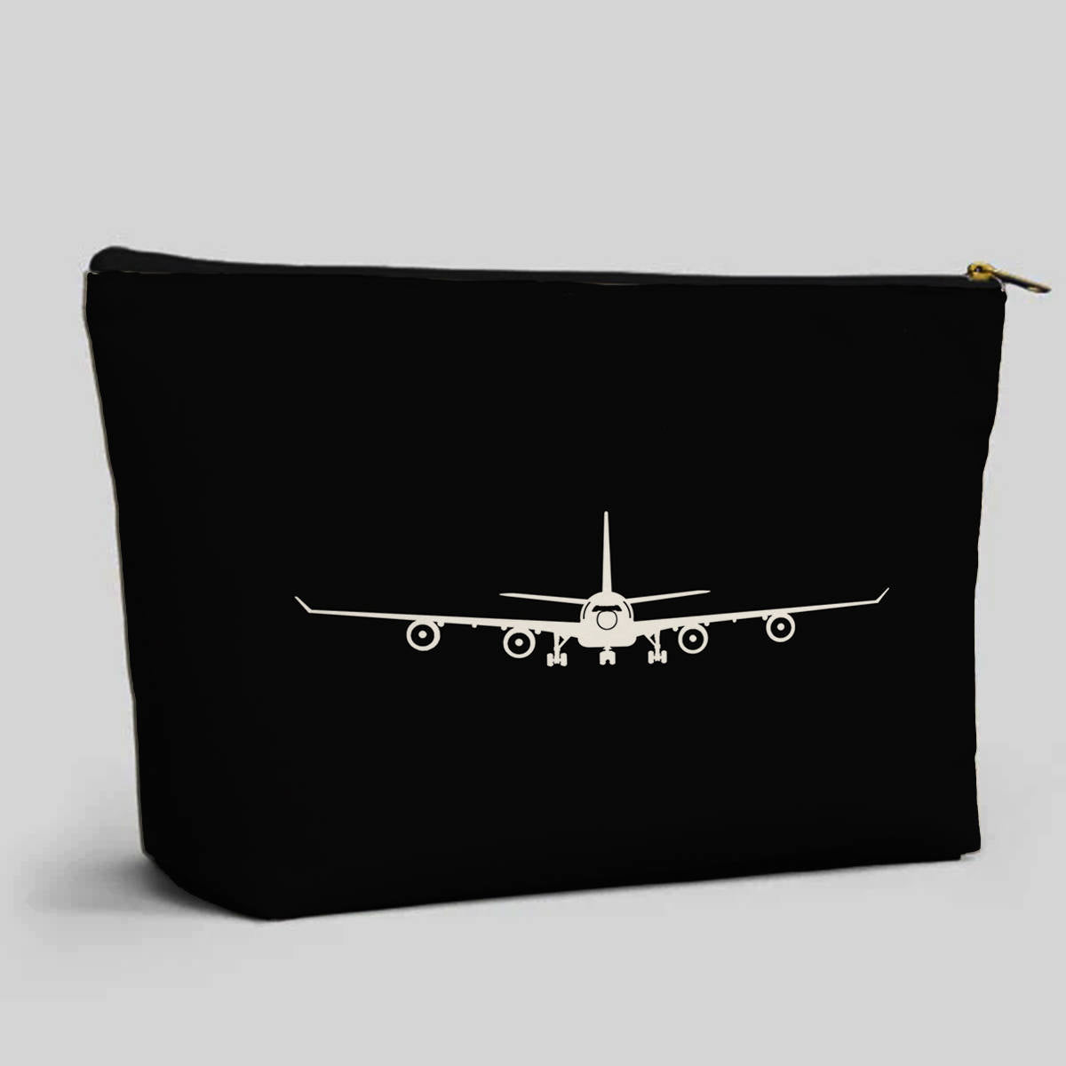 Airbus A340 Silhouette Designed Zipper Pouch