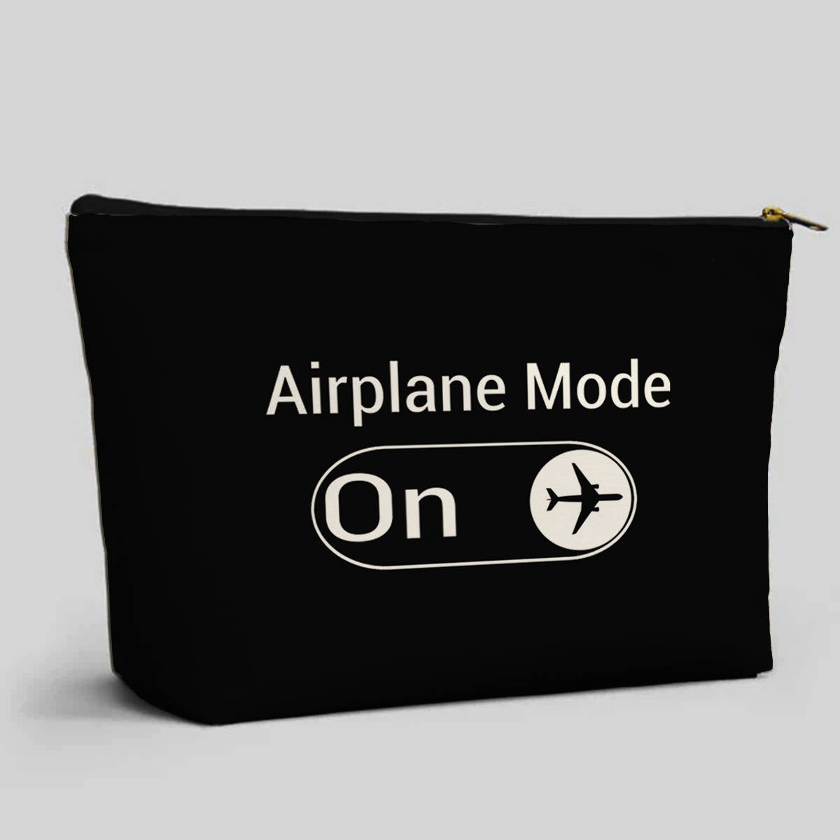 Airplane Mode On Designed Zipper Pouch