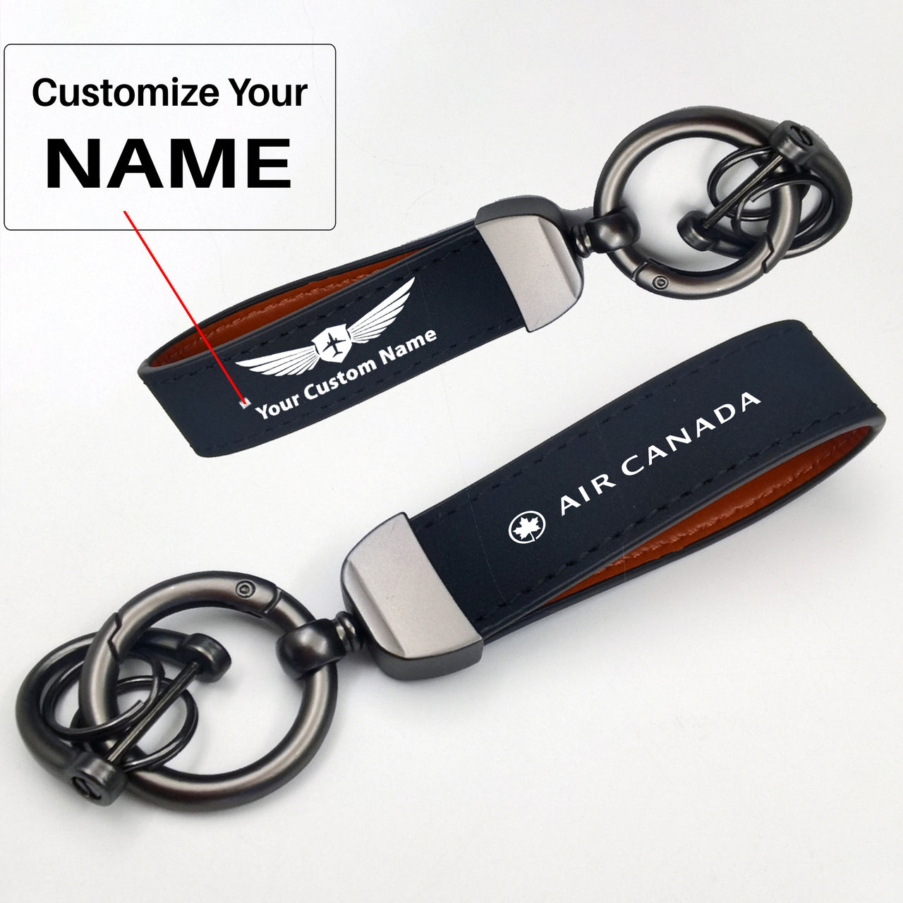 Air Canada Design Horseshoe Buckle Key Chains