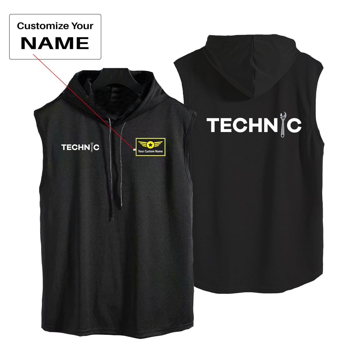 Technic Designed Hooded Tank Tops