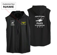 Thumbnail for People Fly Planes Pilots Fly Helicopters Designed Hooded Tank Tops