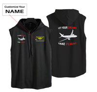 Thumbnail for Let Your Dreams Take Flight Designed Hooded Tank Tops