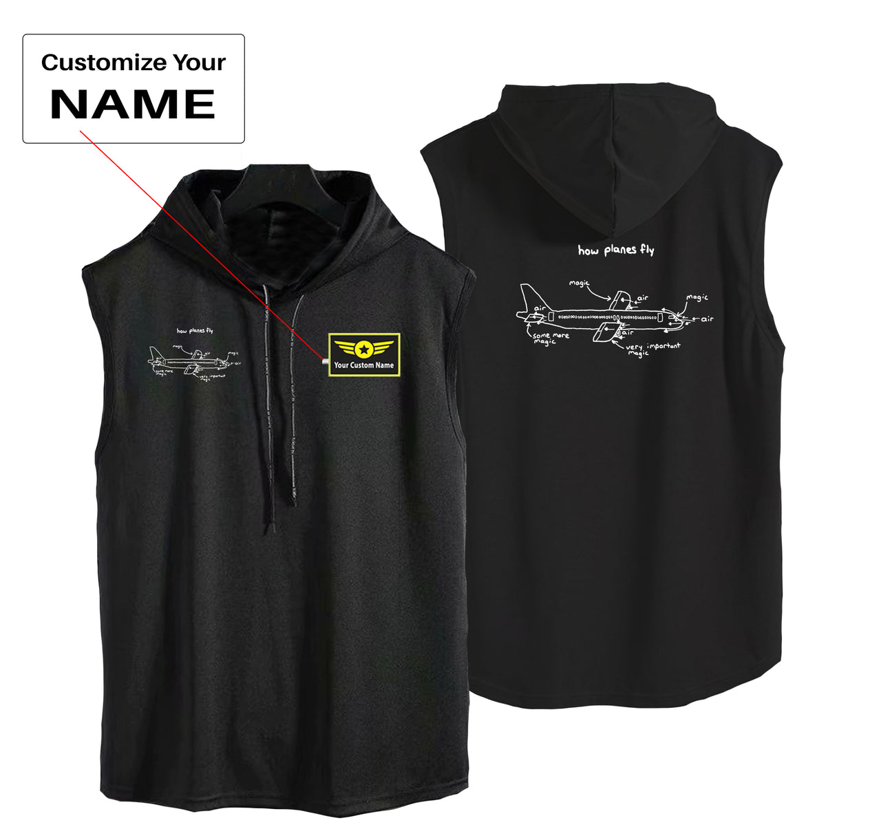 How Planes Fly Designed Hooded Tank Tops