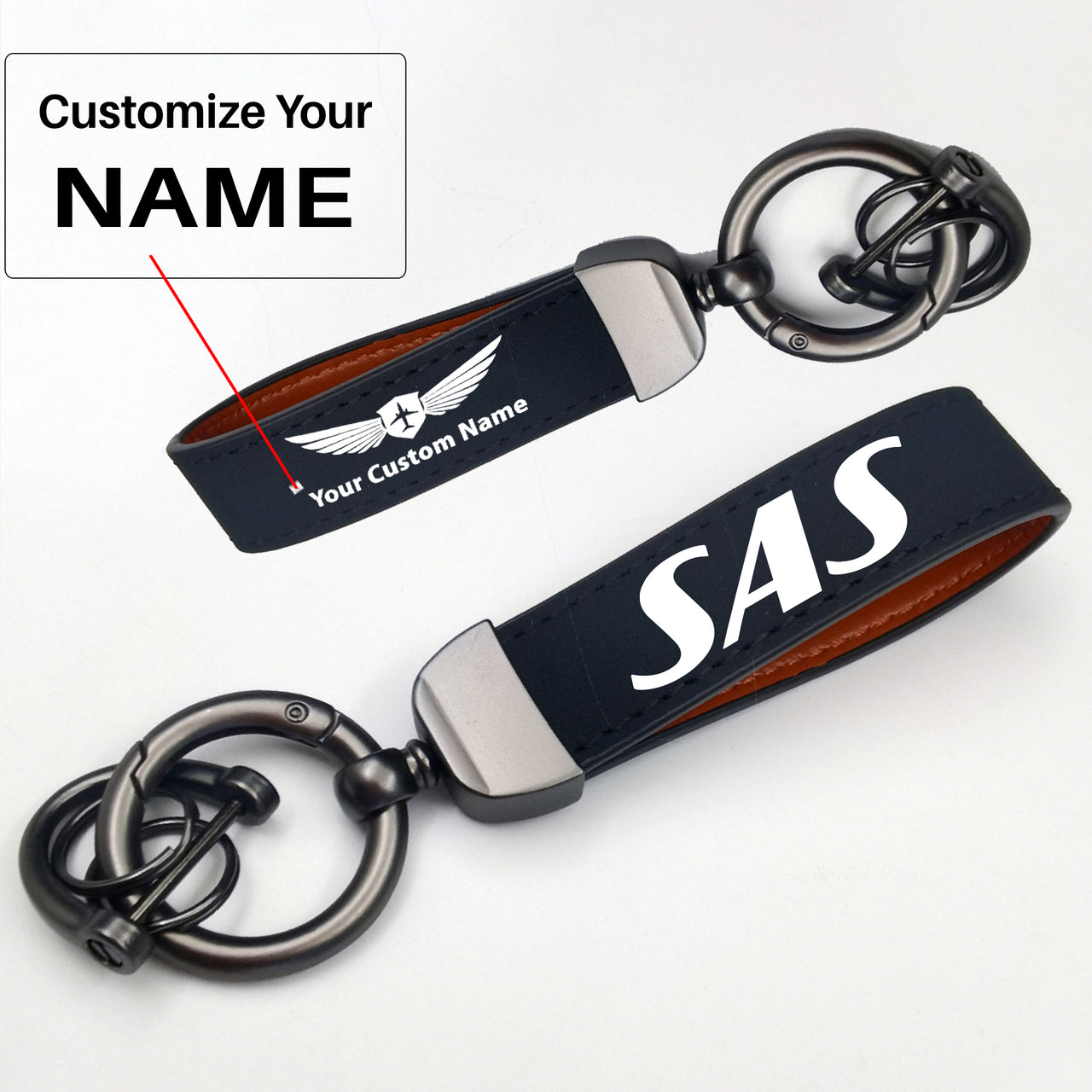 SAS Airlines Airlines Design Horseshoe Buckle Key Chains