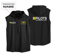 Thumbnail for Pilots They Know How To Fly Designed Hooded Tank Tops