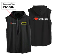 Thumbnail for I Love Embraer Designed Hooded Tank Tops