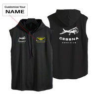 Thumbnail for Cessna Aeroclub Designed Hooded Tank Tops