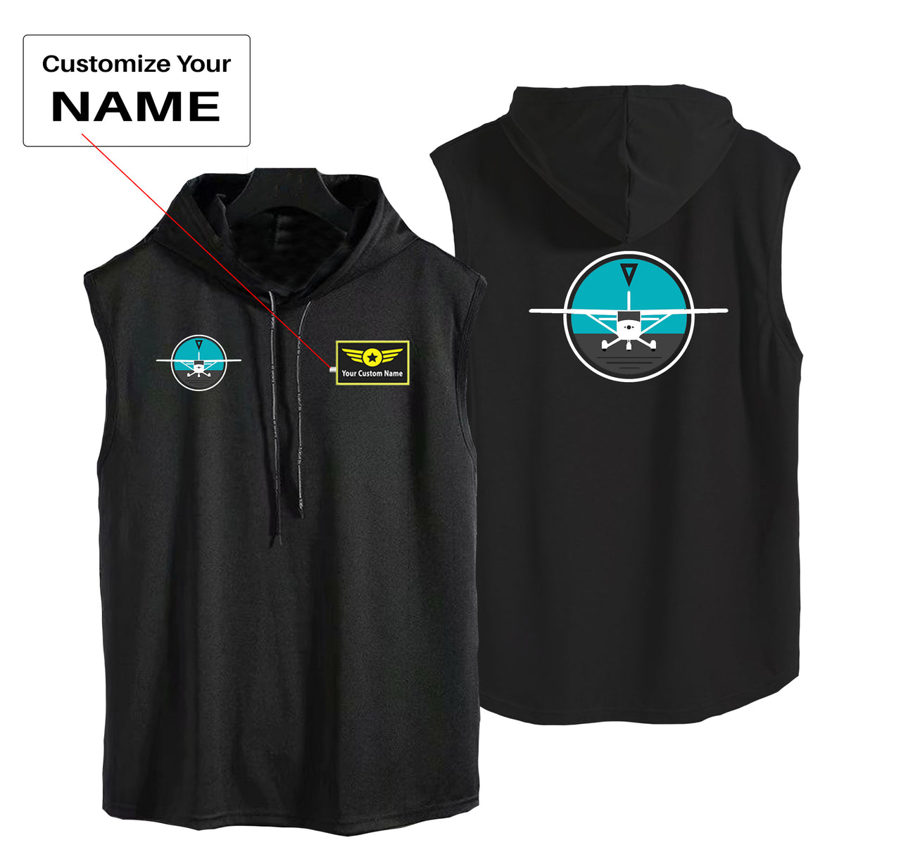 Cessna & Gyro Designed Hooded Tank Tops