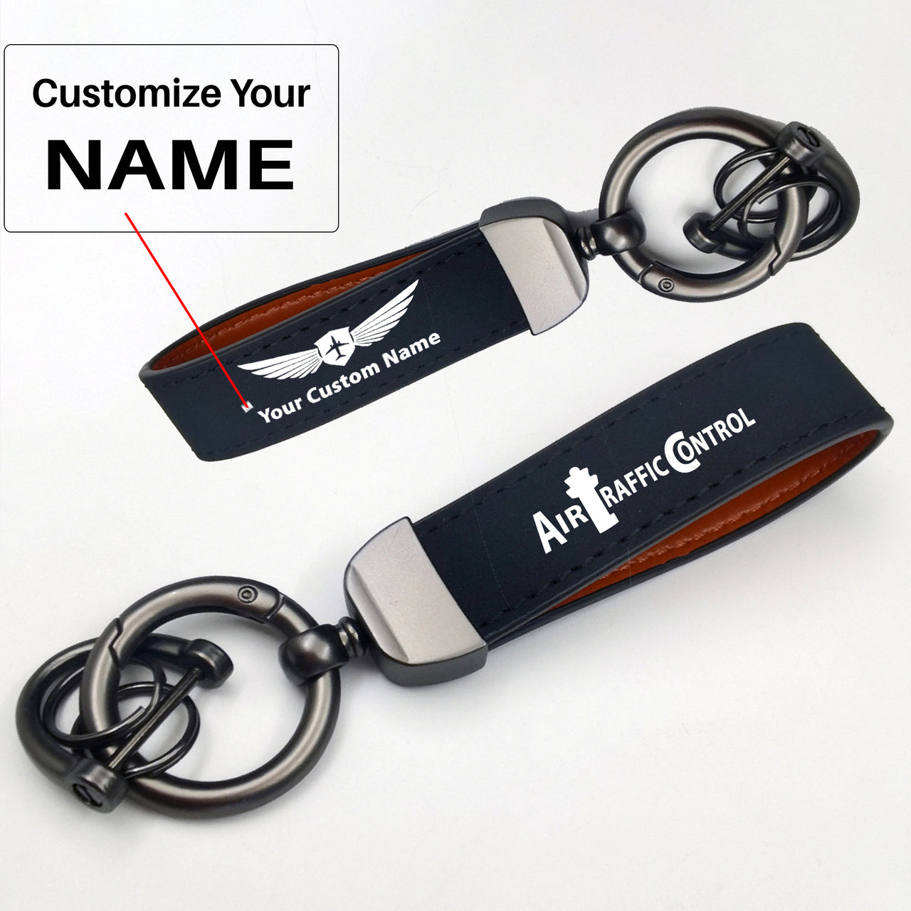 Air Traffic Control Design Horseshoe Buckle Key Chains