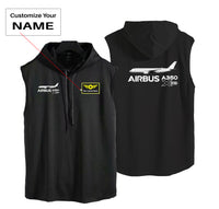 Thumbnail for The Airbus A350 WXB Designed Hooded Tank Tops