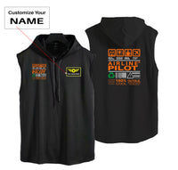 Thumbnail for Airline Pilot Label Designed Hooded Tank Tops