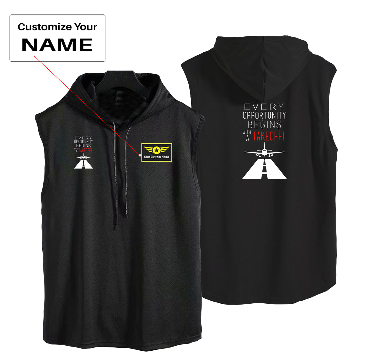 Every Opportunity Designed Hooded Tank Tops