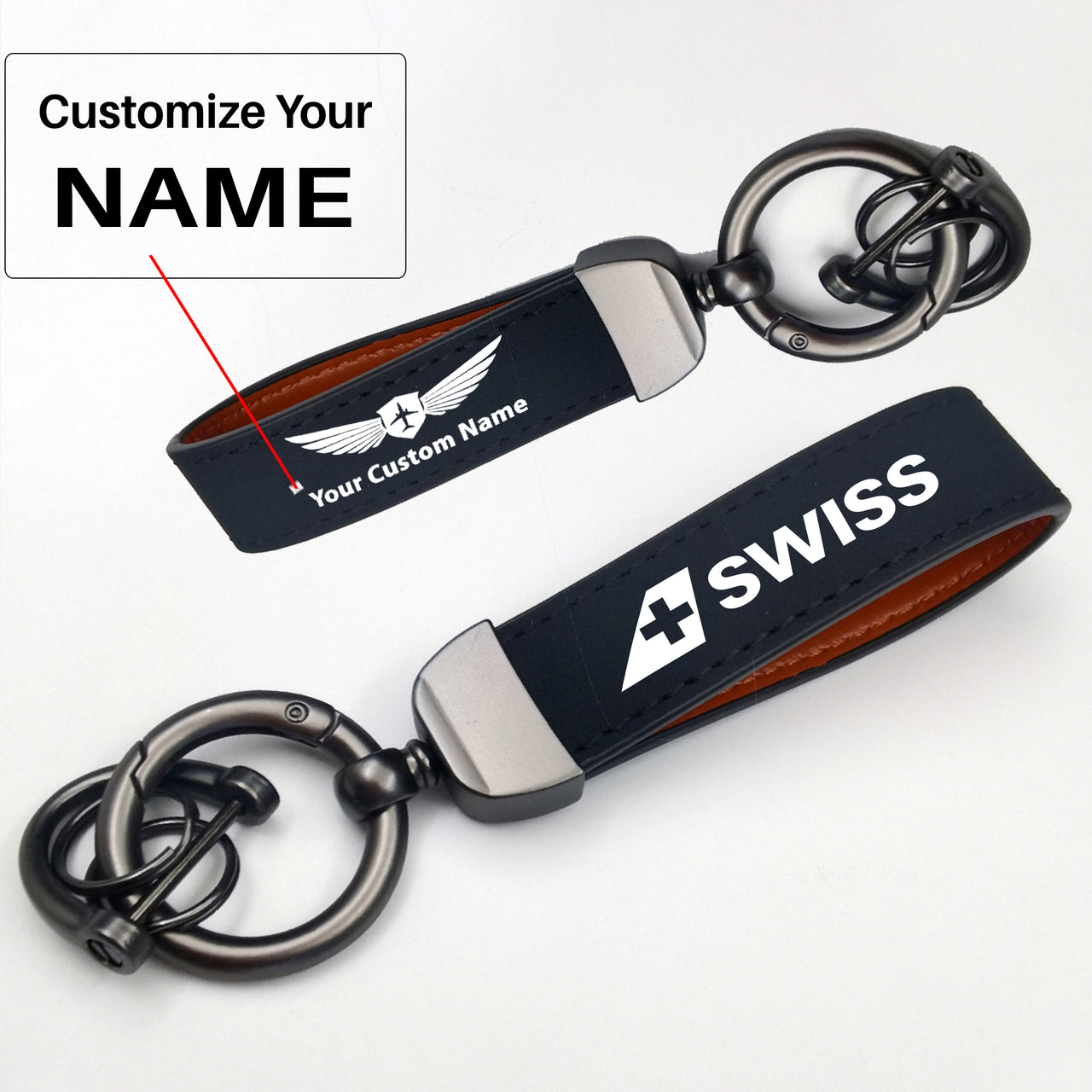 Swiss International Airlines Design Horseshoe Buckle Key Chains