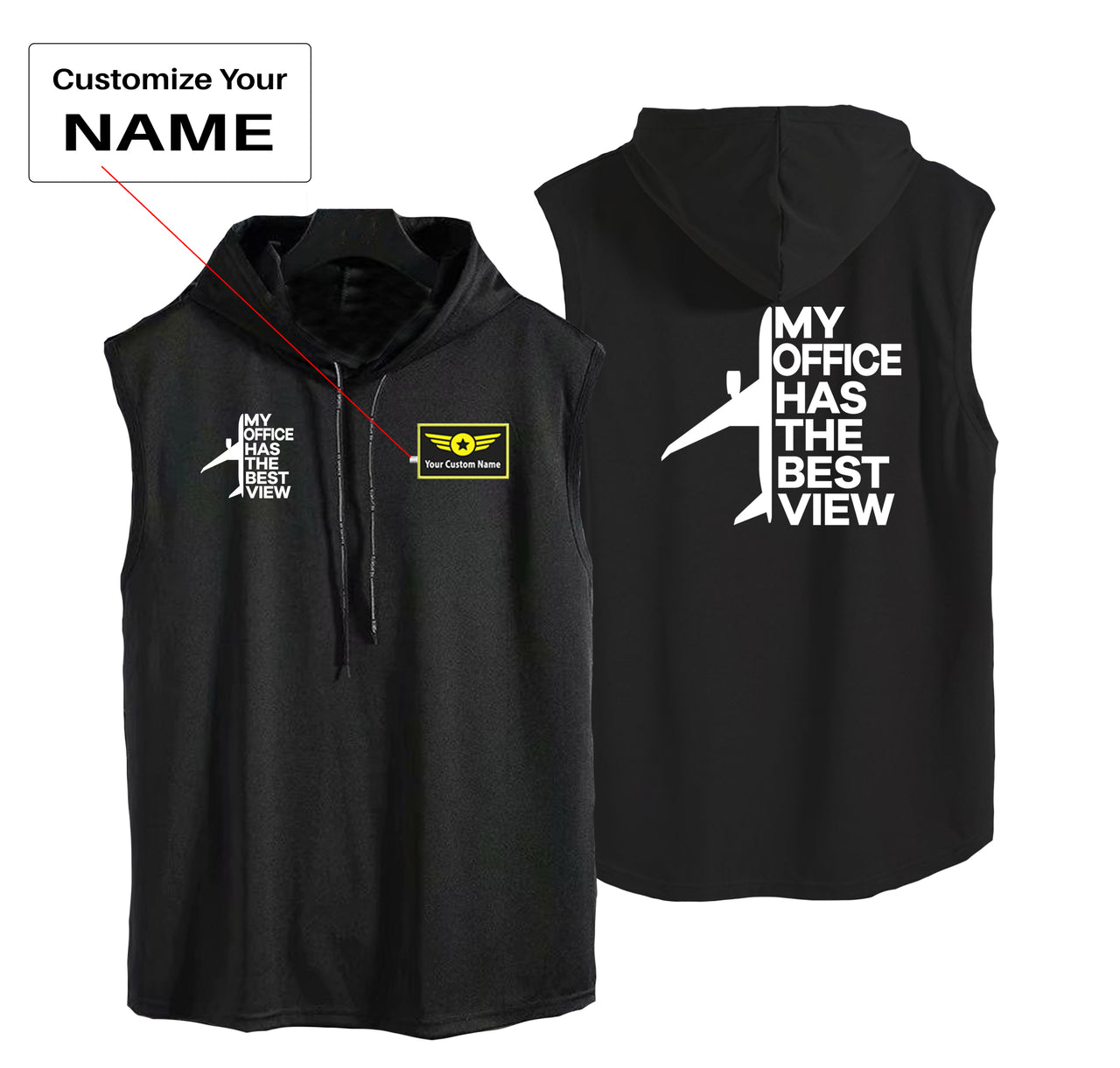 My Office Has The Best View Designed Hooded Tank Tops