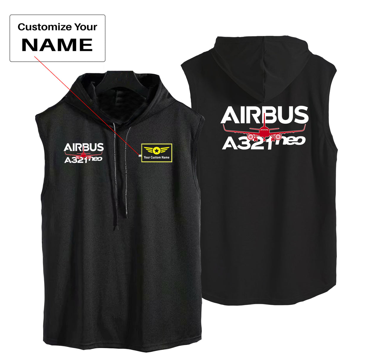 Amazing Airbus A321neo Designed Hooded Tank Tops