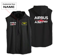 Thumbnail for Amazing Airbus A321neo Designed Hooded Tank Tops