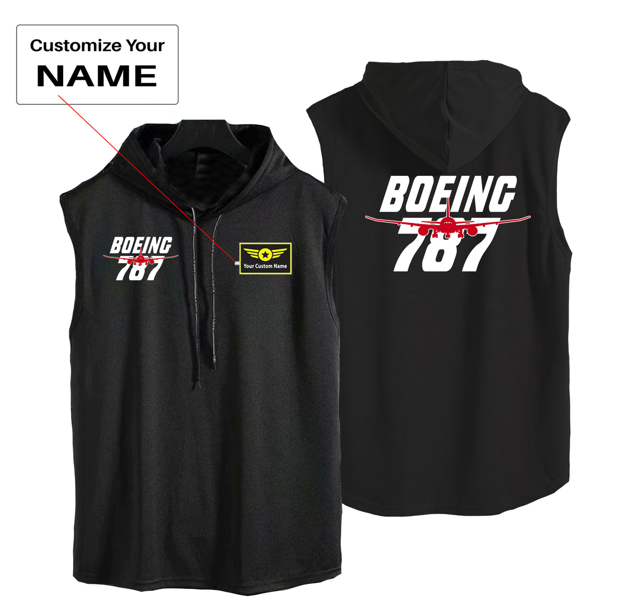 Amazing Boeing 787 Designed Hooded Tank Tops