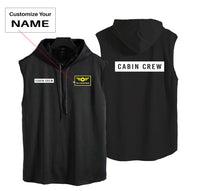 Thumbnail for Cabin Crew Text Designed Hooded Tank Tops