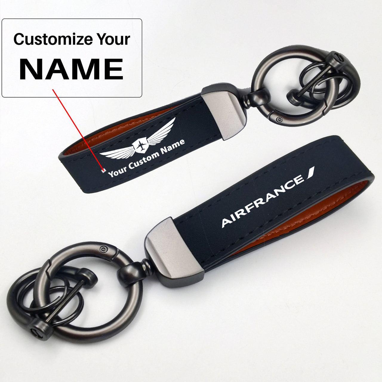 Air France Airlines Design Horseshoe Buckle Key Chains