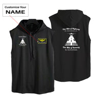 Thumbnail for One Mile of Runway Will Take you Anywhere Designed Hooded Tank Tops