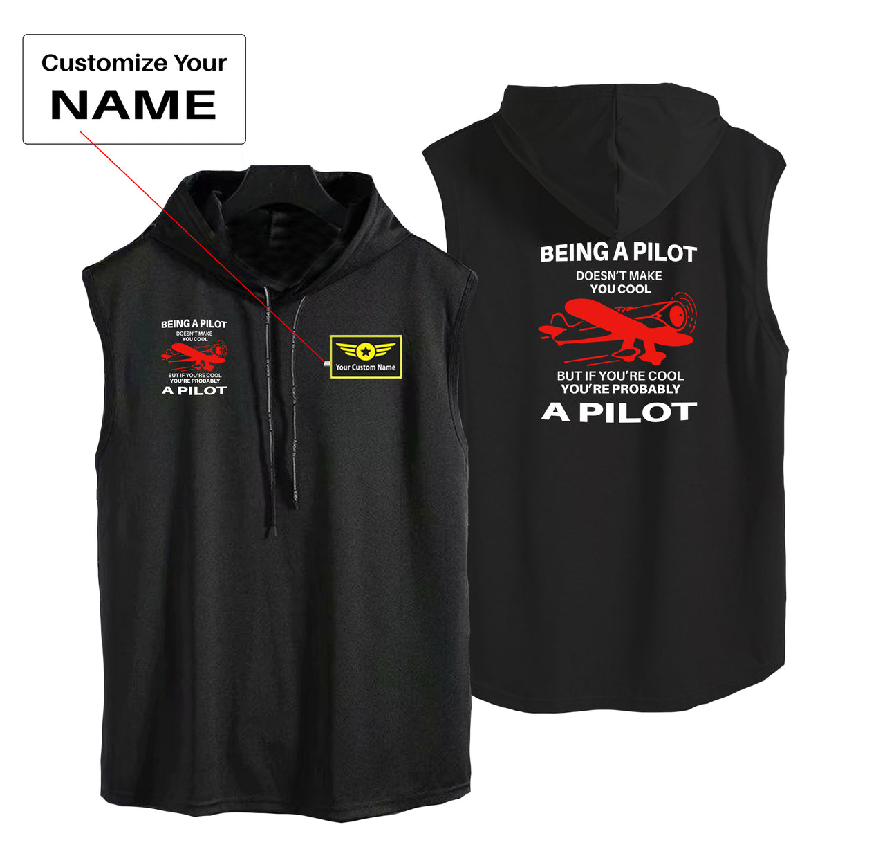 If You're Cool You're Probably a Pilot Designed Hooded Tank Tops