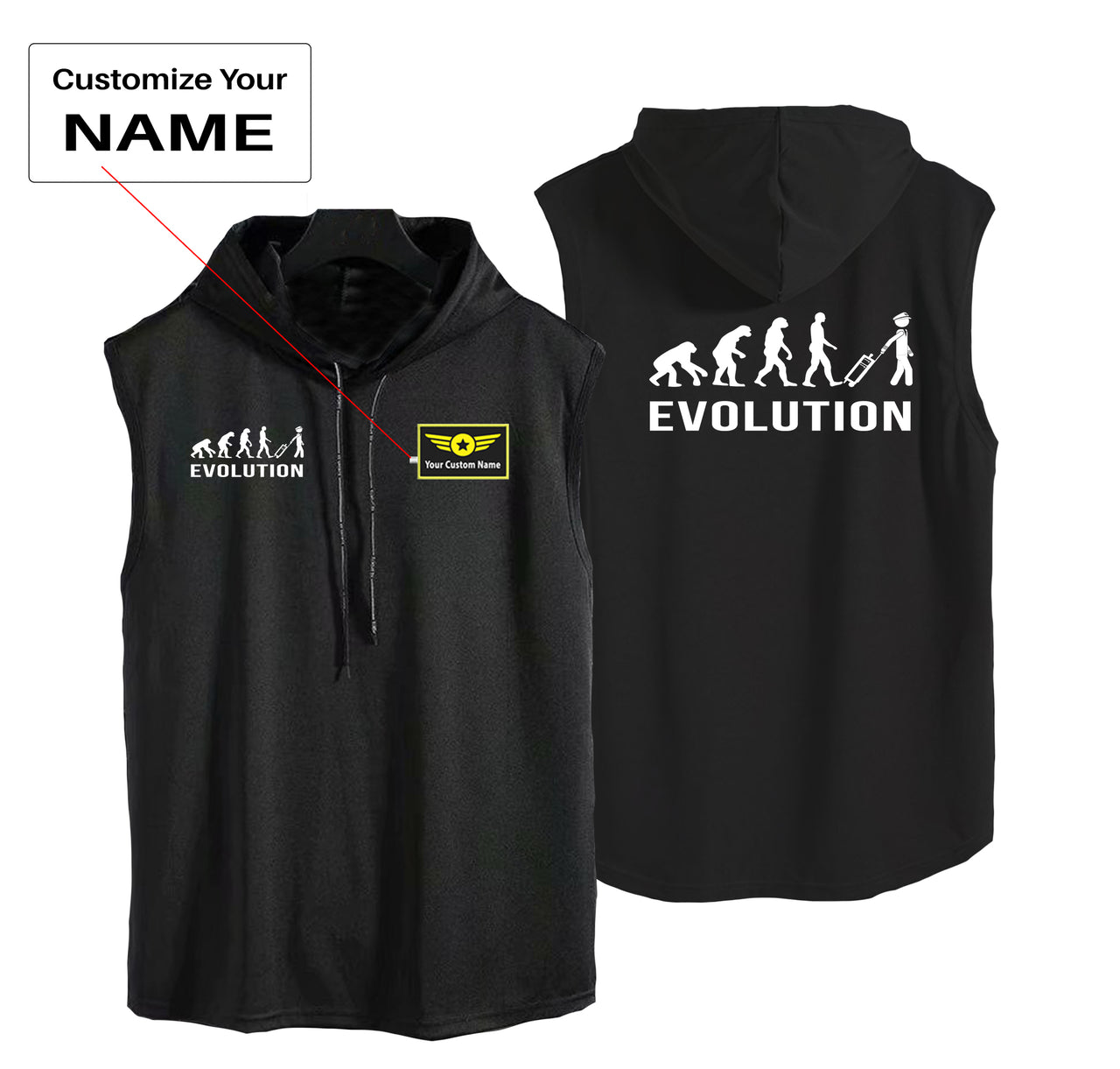 Pilot Evolution Designed Hooded Tank Tops