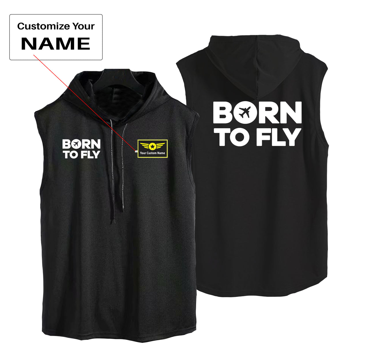 Born To Fly Special Designed Hooded Tank Tops