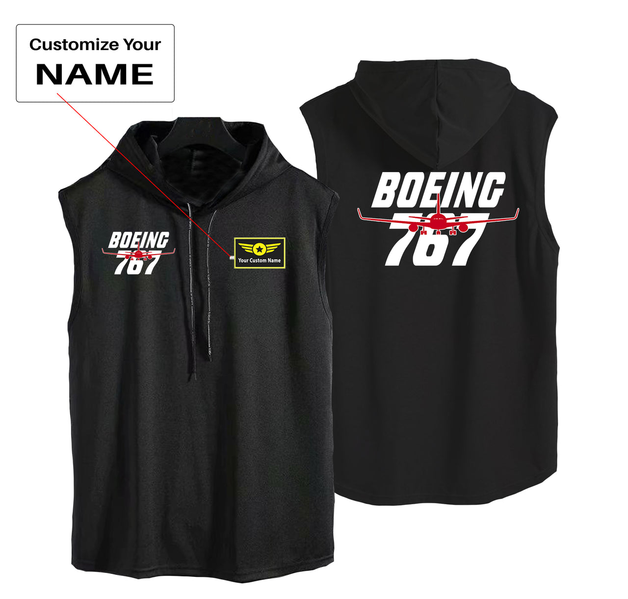 Amazing Boeing 767 Designed Hooded Tank Tops