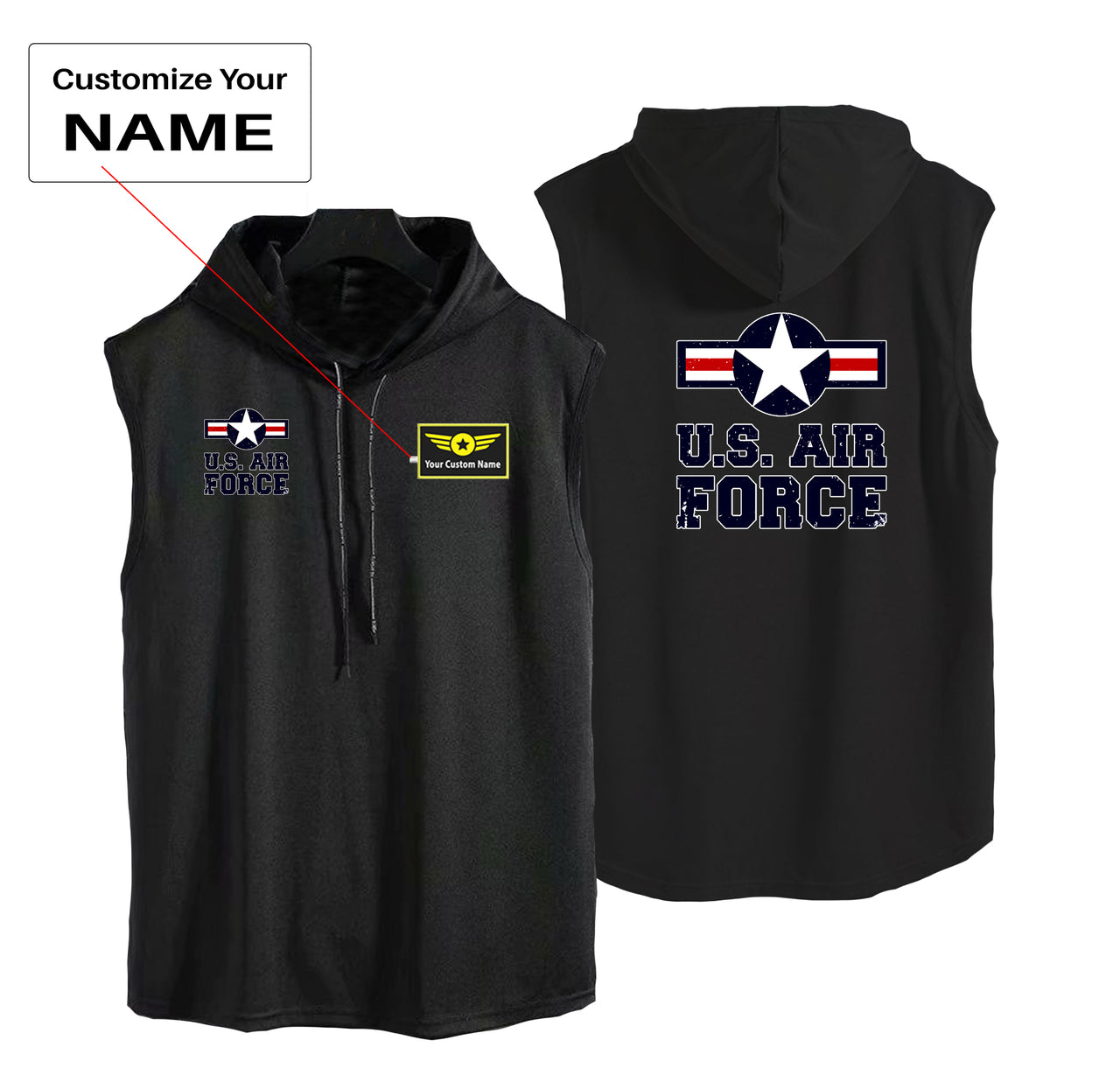 US Air Force Designed Hooded Tank Tops