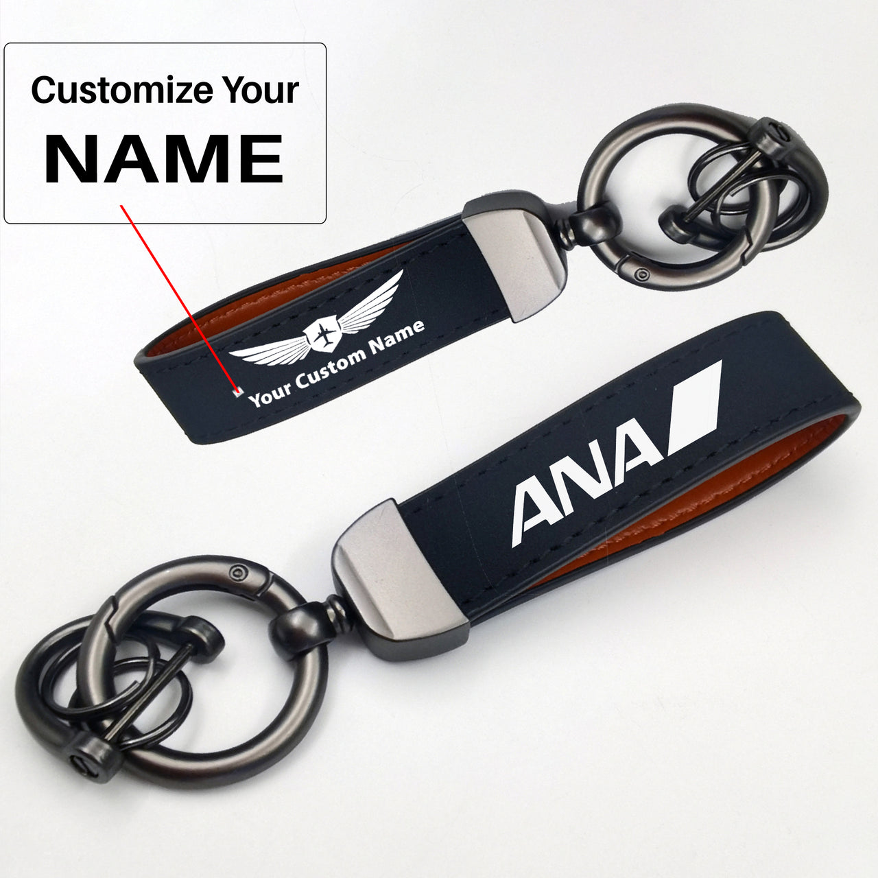 All Nippon Airways Logo Design Horseshoe Buckle Key Chains