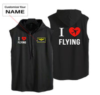 Thumbnail for I Love Flying Designed Hooded Tank Tops