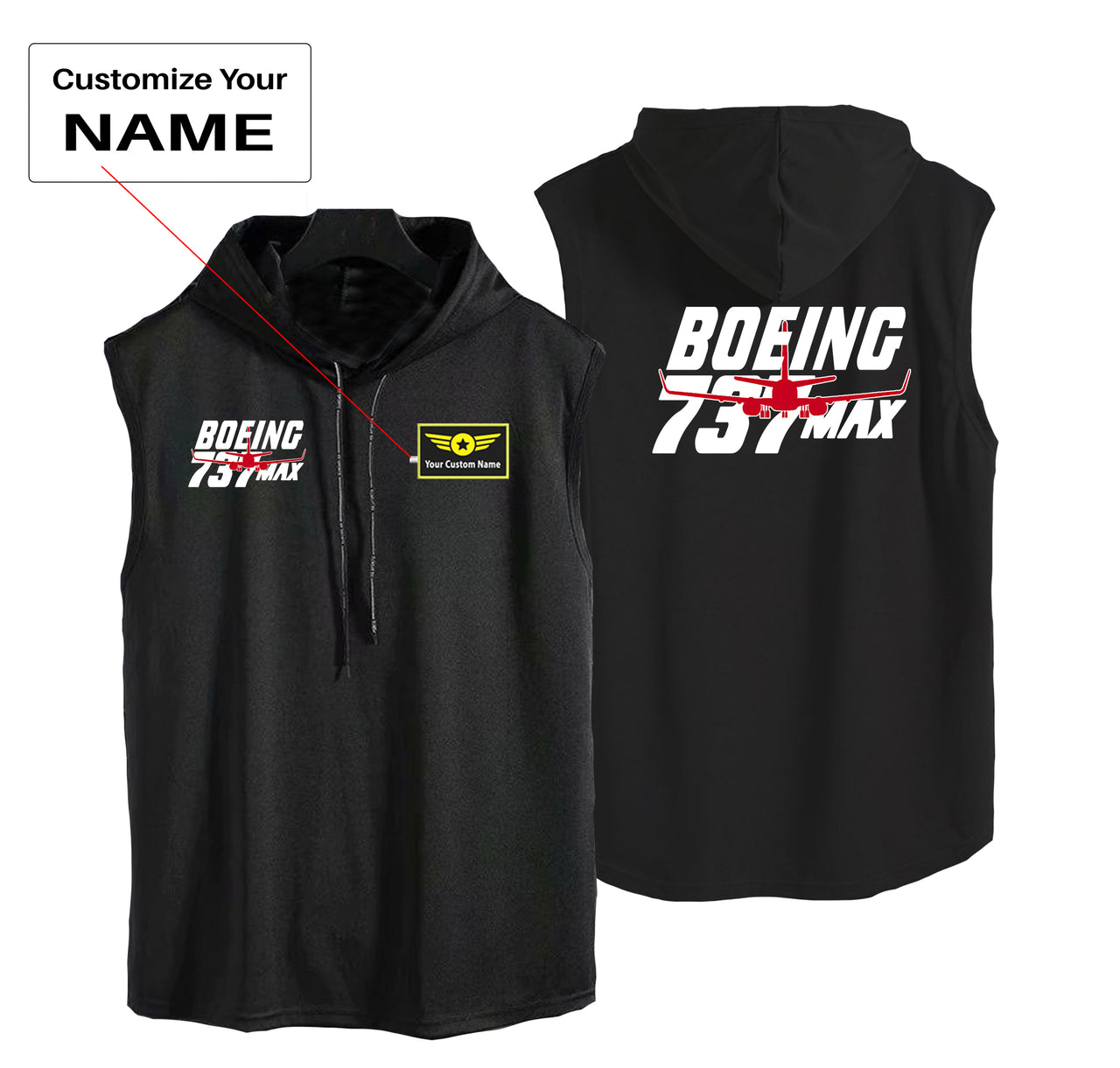 Amazing Boeing 737 Max Designed Hooded Tank Tops