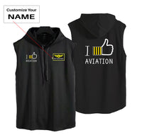 Thumbnail for I Like Aviation Designed Hooded Tank Tops