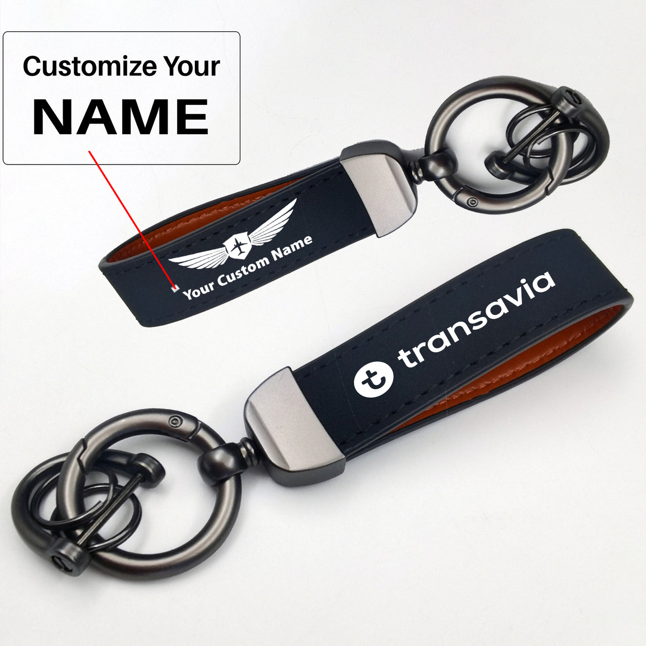 Transavia France Airlines Design Horseshoe Buckle Key Chains