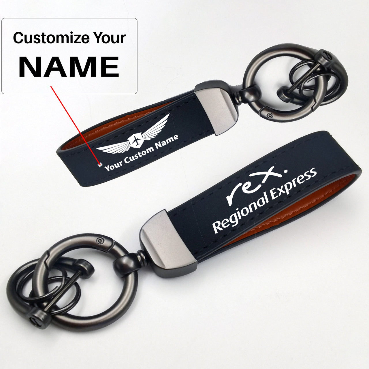 Rex Airlines Design Horseshoe Buckle Key Chains