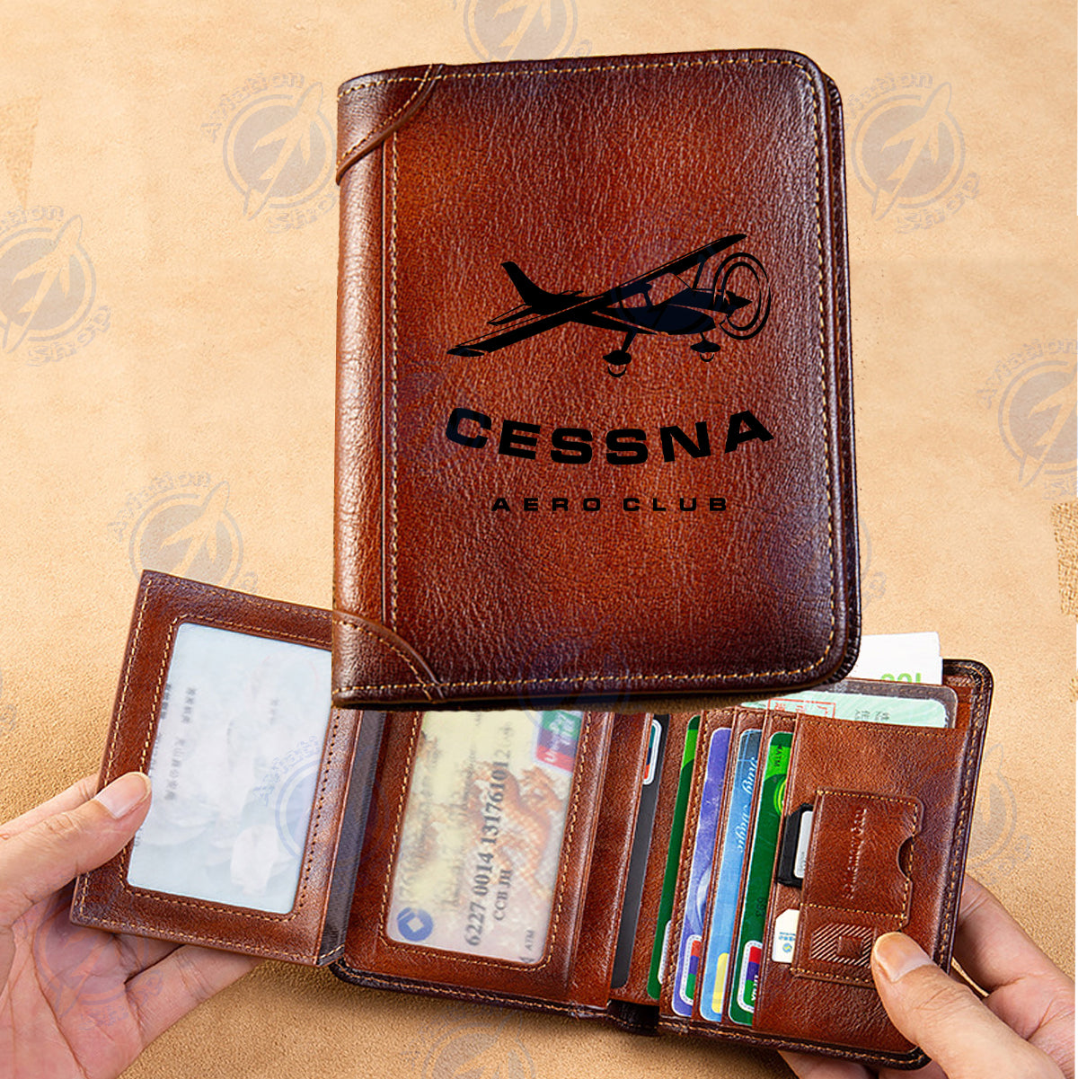 Cessna Aeroclub Designed Leather Wallets