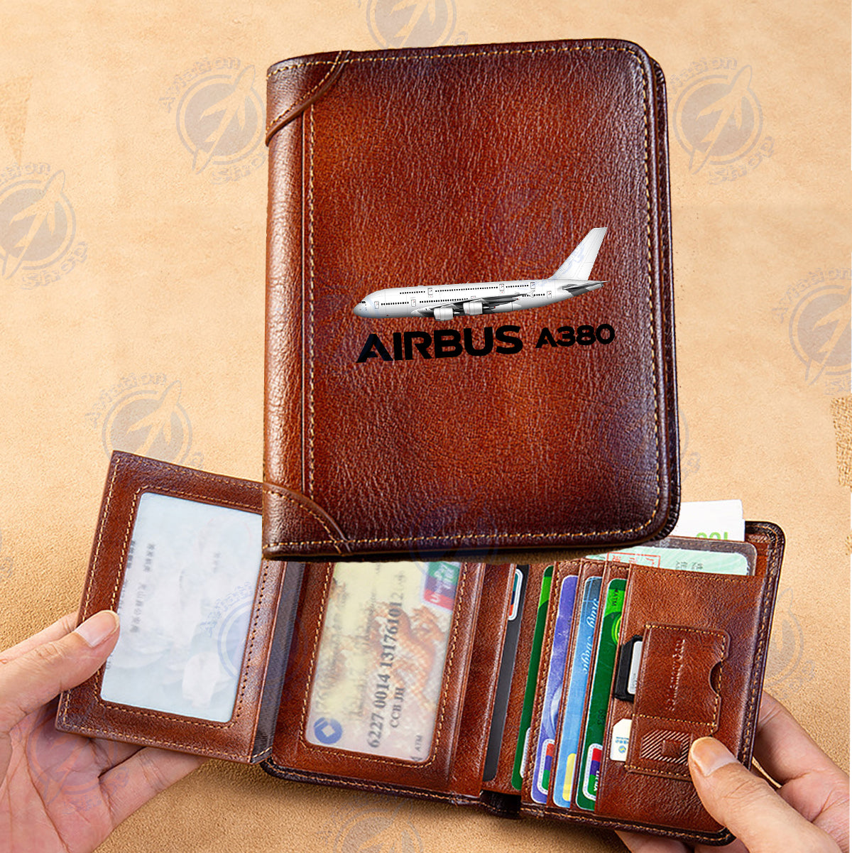 The Airbus A380 Designed Leather Wallets