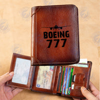 Thumbnail for Boeing 777 & Plane Designed Leather Wallets