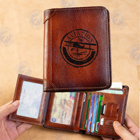 Thumbnail for Aviation Lovers Designed Leather Wallets