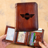 Thumbnail for Born To Fly & Badge Designed Leather Wallets